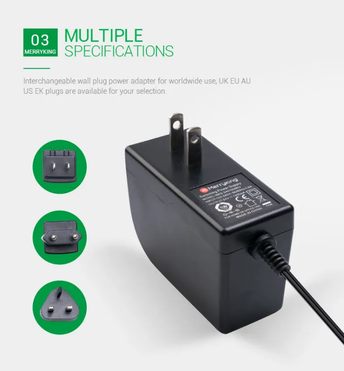 Universal Wall Type AC DC Adapter 12V 2A Power Supply