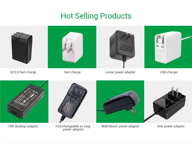 Us FCC Certification Fixed Us Plug 12V 1A Powe Adapter