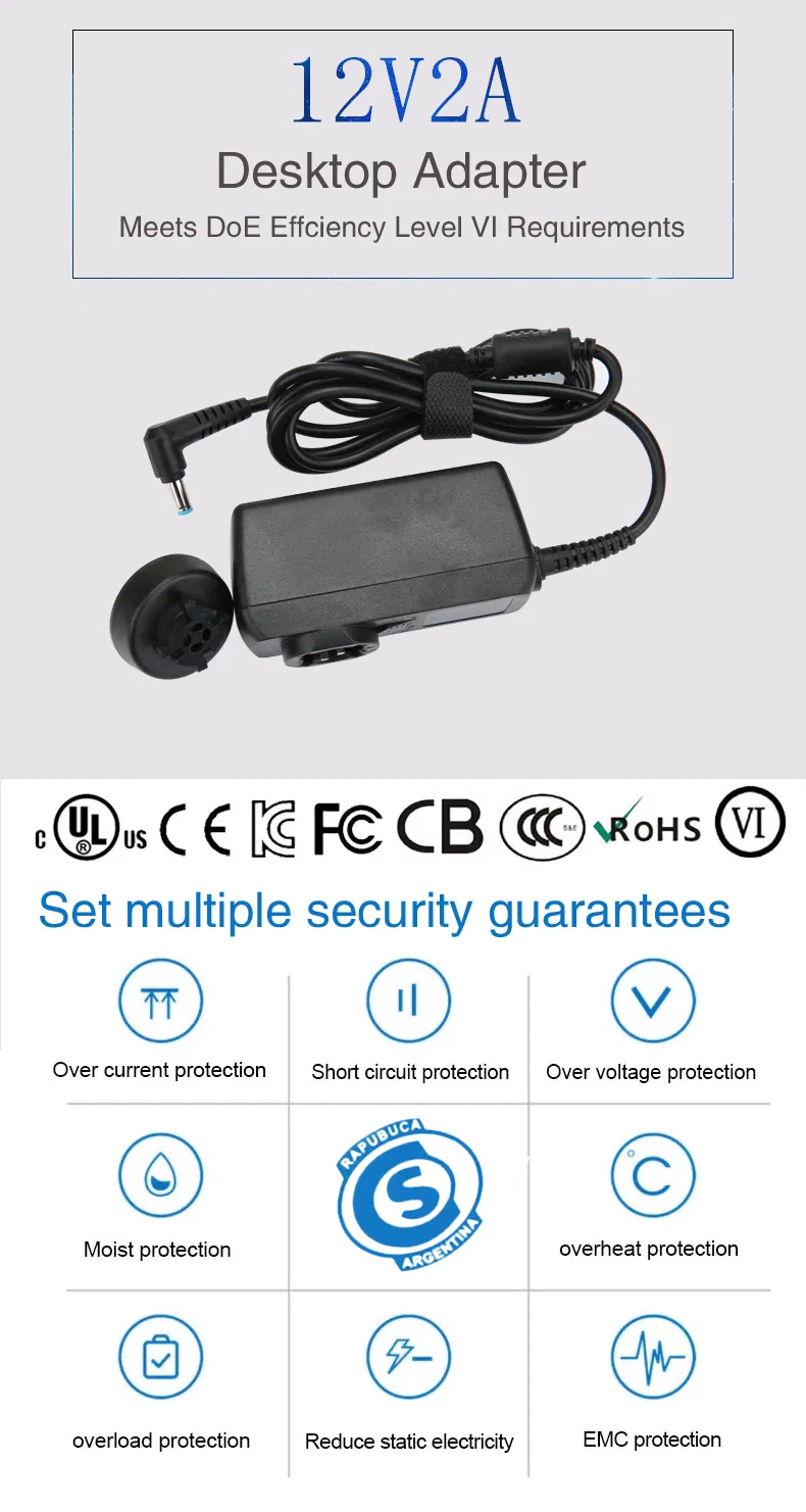 Wall Charger Switch 24W AC DC 12V 2A Power Adapter 12 V 2A