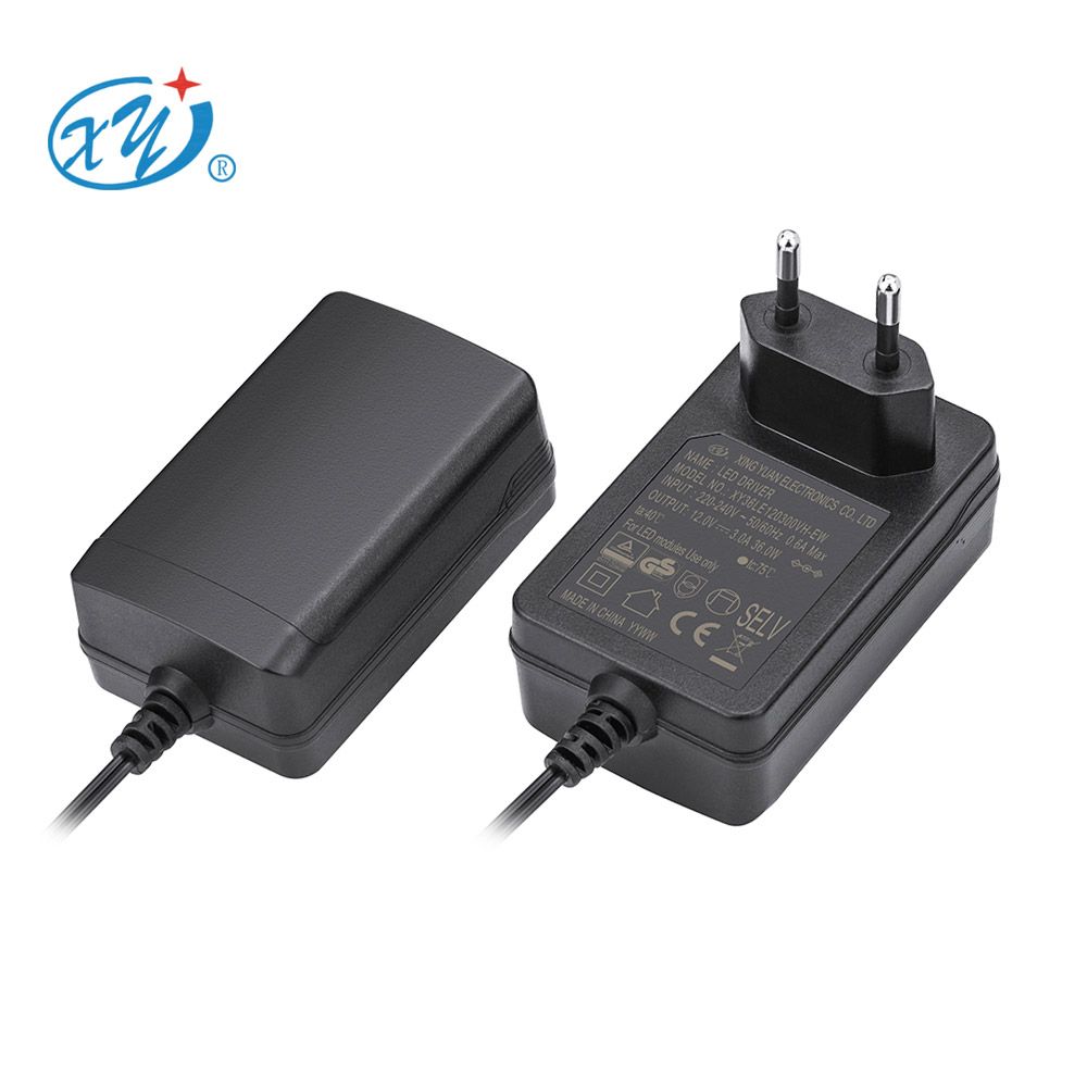 Wall Mounted 12V 3A 36W AC DC Switching Power Supply Adapter DOE ERP