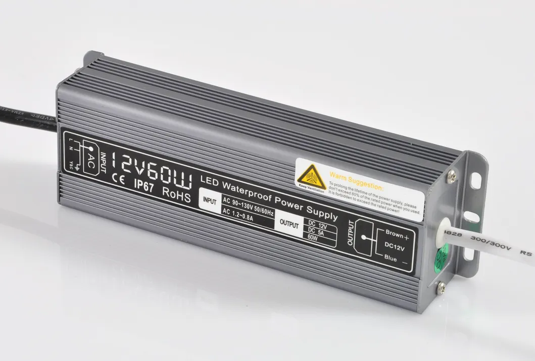 Waterproof AC/DC 12V Constant Voltage LED Lighting Transformer with Ce RoHS