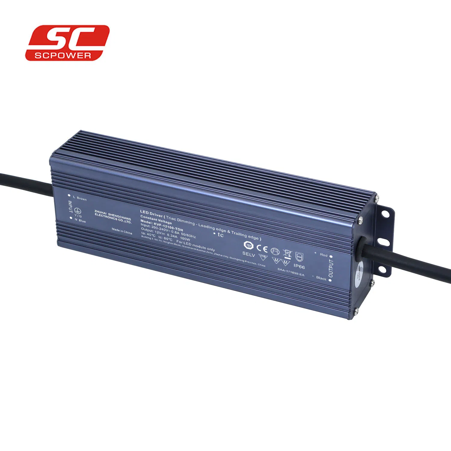 Waterproof IP66 Power Supply 100W 12V 24V Output Triac PWM Professional Dimmable LED Driver